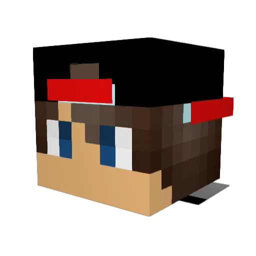 XxspookixX Minecraft avatar head, 3D render