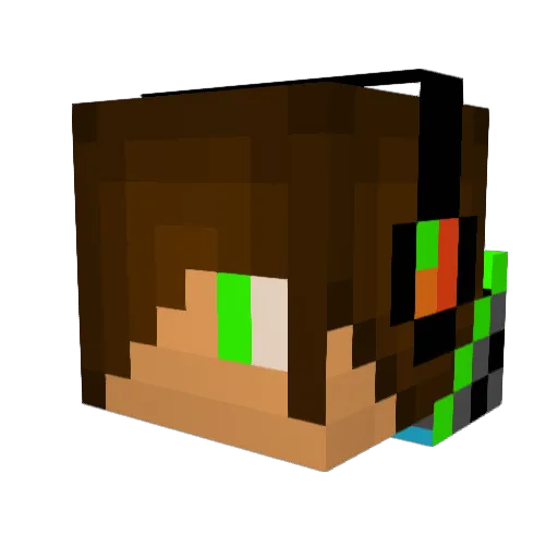 Xxtambozao Minecraft avatar head, 3D render