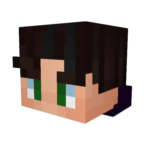 XxvenvenxX Minecraft avatar head, 3D render