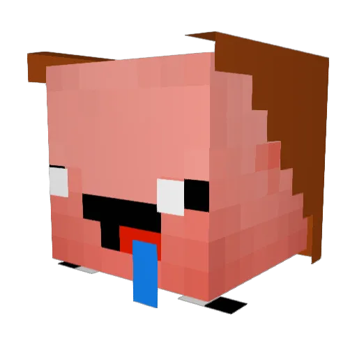 XxweetosxX Minecraft avatar head, 3D render