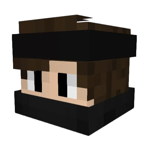 XxweexX Minecraft avatar head, 3D render