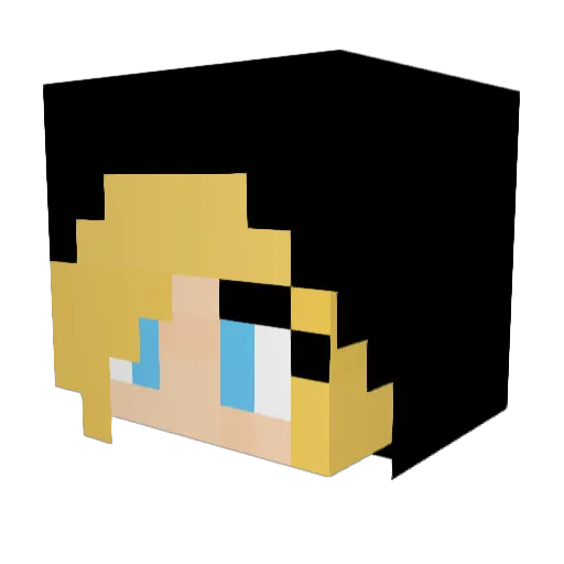 XxxCiaraxxX Minecraft avatar head, 3D render