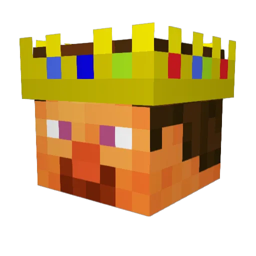 XxxLuixxX Minecraft avatar head, 3D render