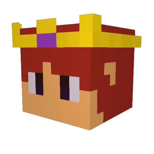 Xxxchen Minecraft avatar head, 3D render