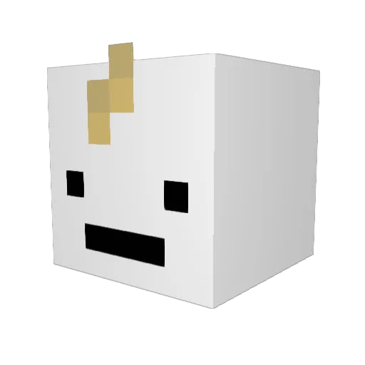 Xxxu1 Minecraft avatar head, 3D render