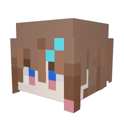 XxxxxRose Minecraft avatar head, 3D render