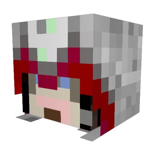 XxzanderoO Minecraft avatar head, 3D render