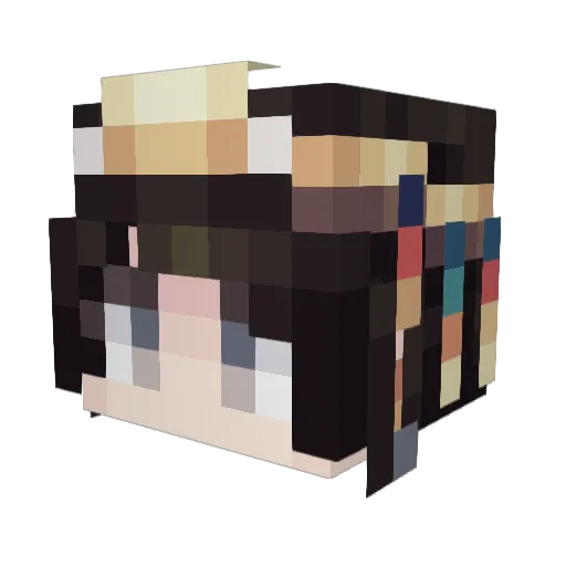 XyLiie Minecraft avatar head, 3D render