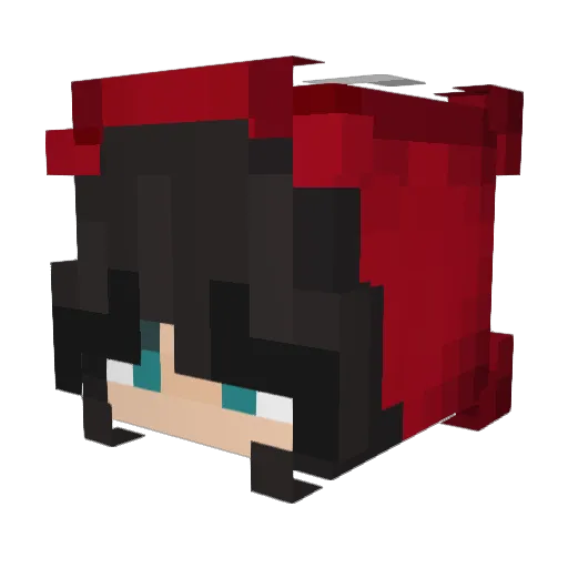 XyRIVERyX Minecraft avatar head, 3D render