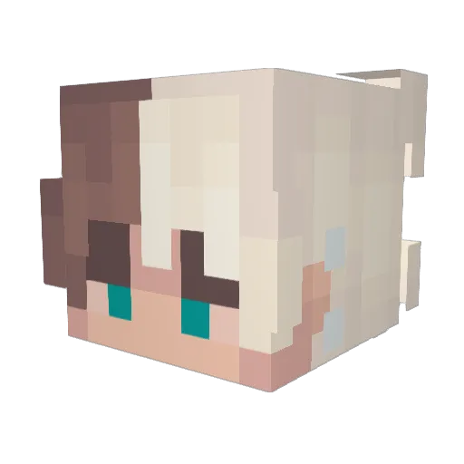 XyXyy_ Minecraft avatar head, 3D render