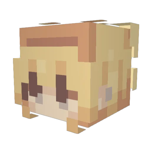 Xyaraa Minecraft avatar head, 3D render