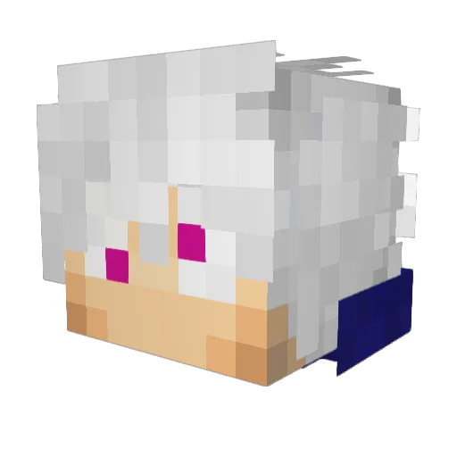 Xyary Minecraft avatar head, 3D render