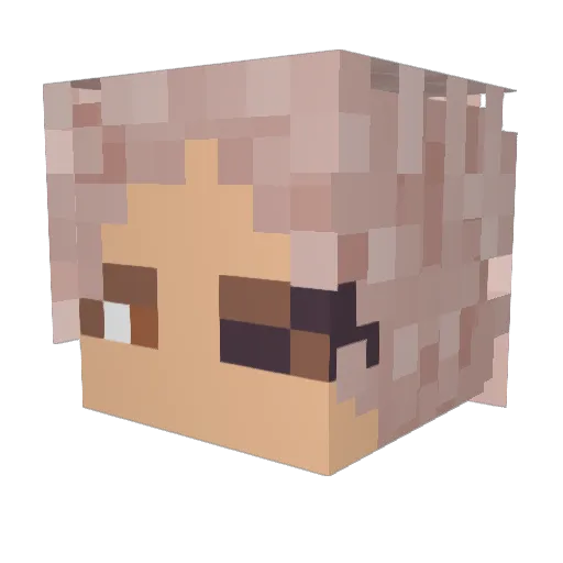 Xybuza Minecraft avatar head, 3D render