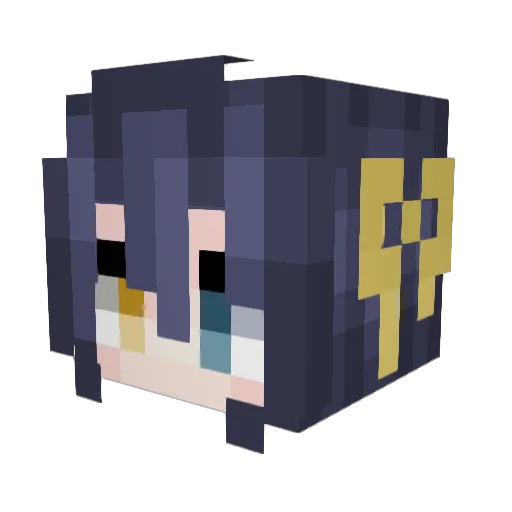 Xyhfff Minecraft avatar head, 3D render