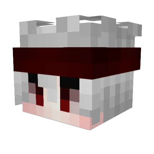 Xyiaa Minecraft avatar head, 3D render