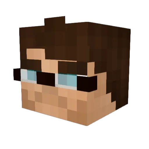 Xyle Minecraft avatar head, 3D render