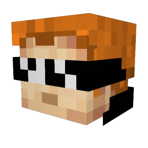 Xylem01 Minecraft avatar head, 3D render