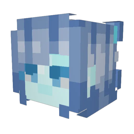 XylinaFox Minecraft avatar head, 3D render