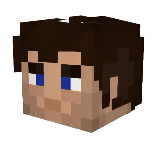 Xyllis Minecraft avatar head, 3D render