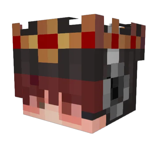 XyloT1 Minecraft avatar head, 3D render