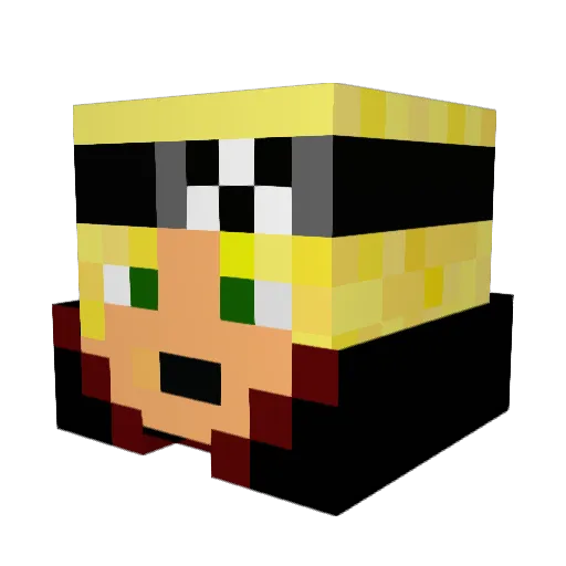 XylophonxX Minecraft avatar head, 3D render