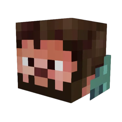 Xylph Minecraft avatar head, 3D render