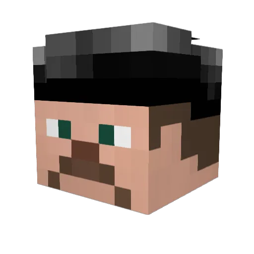 Xylure Minecraft avatar head, 3D render