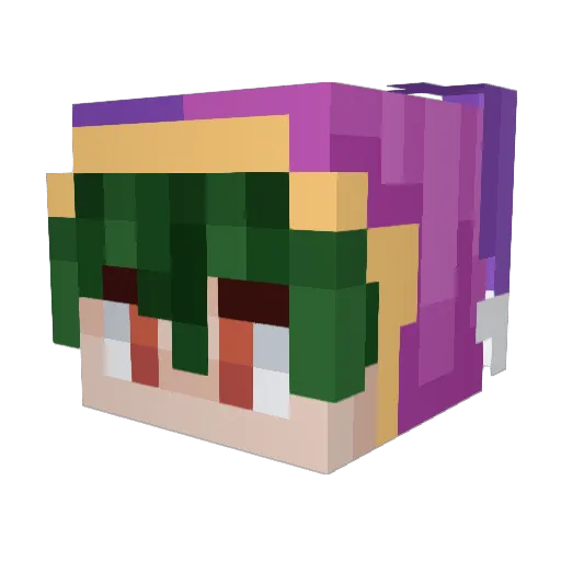 XylusVT Minecraft avatar head, 3D render