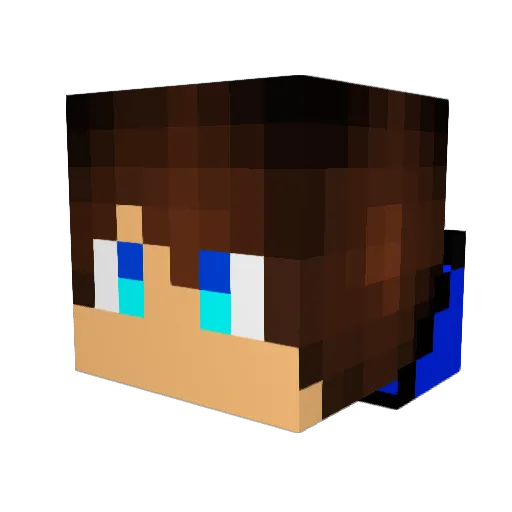 Xymox Minecraft avatar head, 3D render