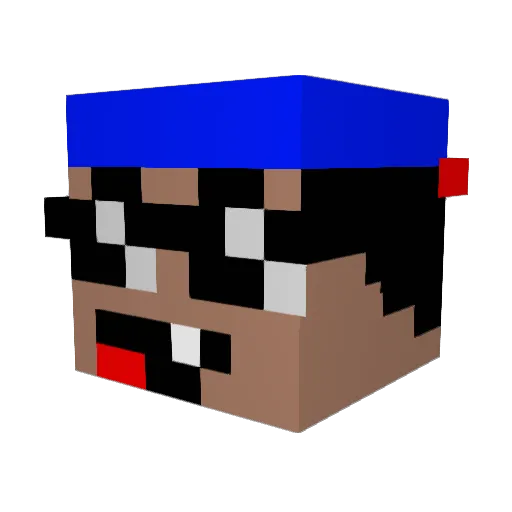 Xynactra Minecraft avatar head, 3D render