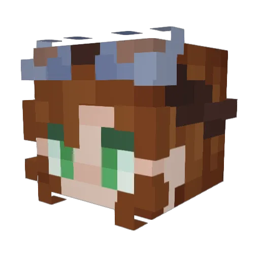 Xynister Minecraft avatar head, 3D render
