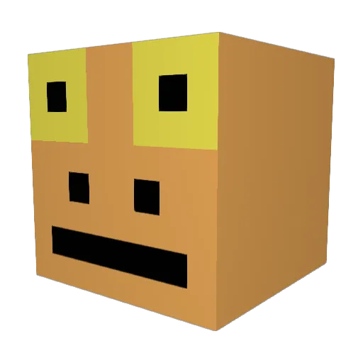 Xynq Minecraft avatar head, 3D render