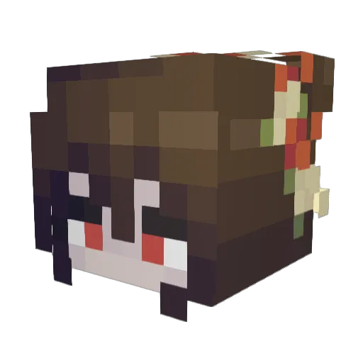 Xynthi Minecraft avatar head, 3D render