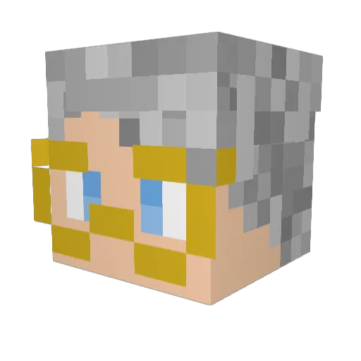 Xyona Minecraft avatar head, 3D render