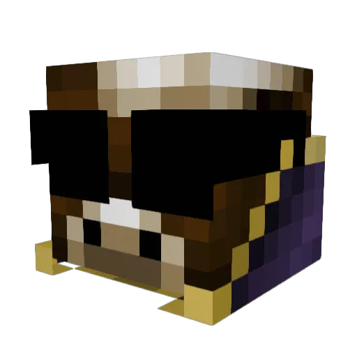 XyonnxXavier Minecraft avatar head, 3D render