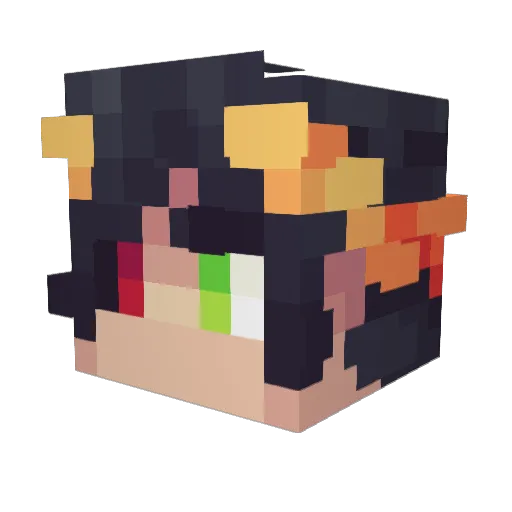 Xypion Minecraft avatar head, 3D render