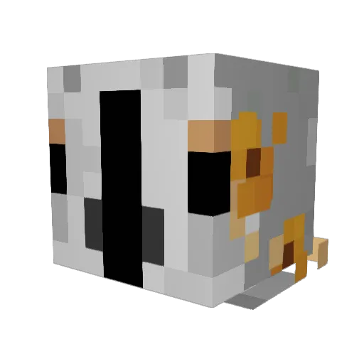 Xyraku Minecraft avatar head, 3D render