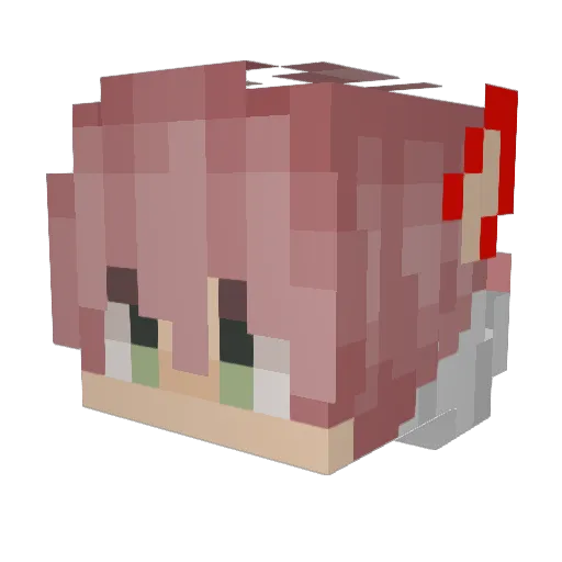 Xyrior Minecraft avatar head, 3D render