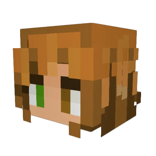 Xythia Minecraft avatar head, 3D render