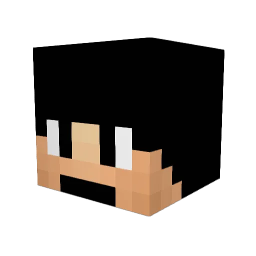 Xytrance Minecraft avatar head, 3D render