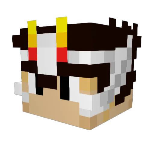 XyunkeX Minecraft avatar head, 3D render