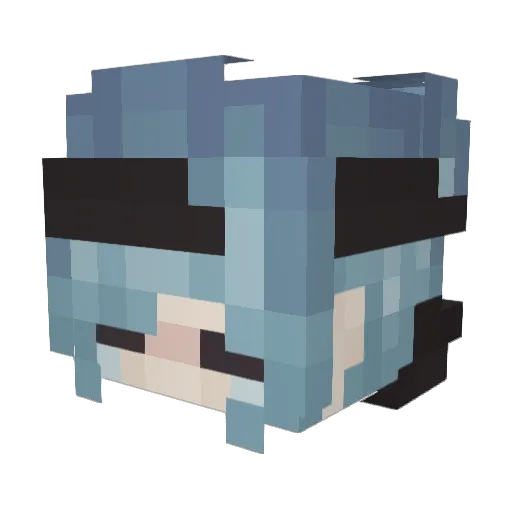Xywyte Minecraft avatar head, 3D render