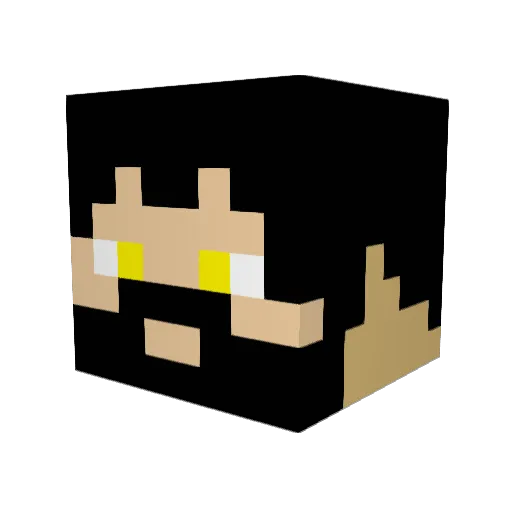 Xyyko Minecraft avatar head, 3D render