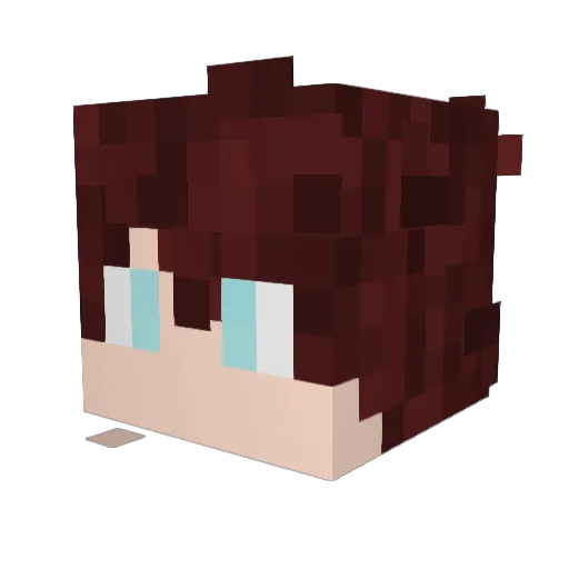 Xyz_Kj Minecraft avatar head, 3D render