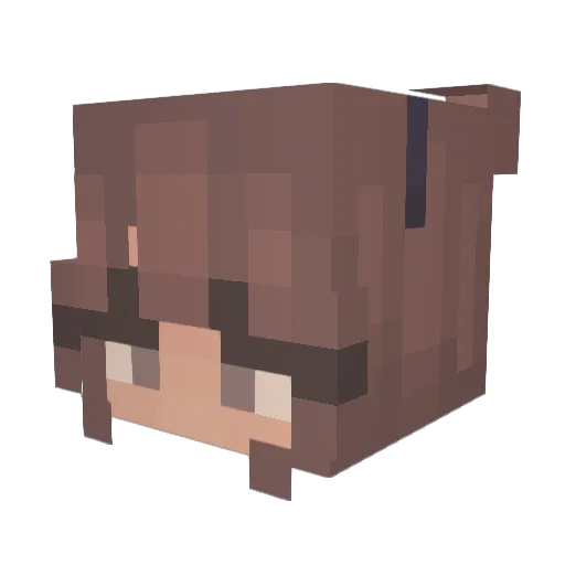 Xyzism Minecraft avatar head, 3D render