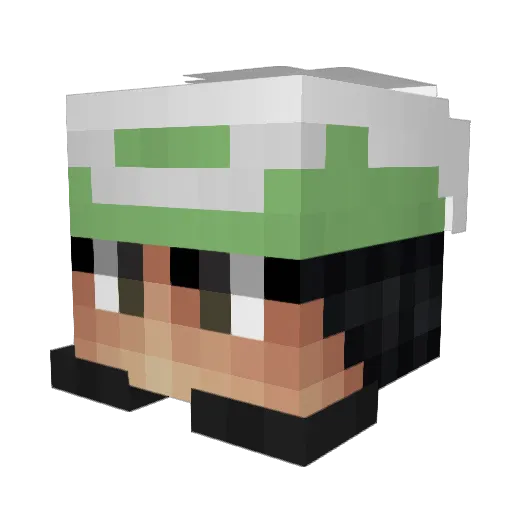 Xyzon Minecraft avatar head, 3D render