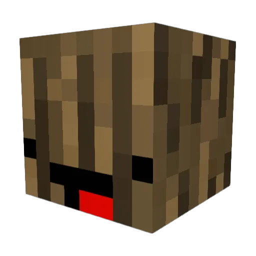 XzX_ Minecraft avatar head, 3D render