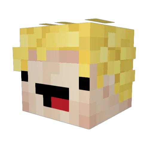 Xzaortot Minecraft avatar head, 3D render