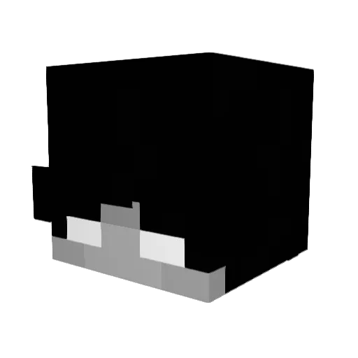 Xzatus Minecraft avatar head, 3D render