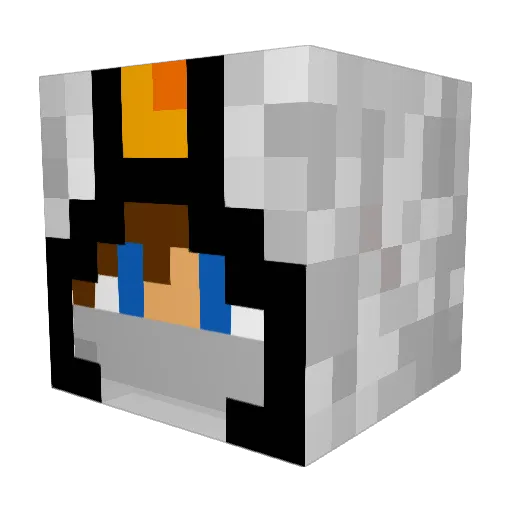 Xzavioress Minecraft avatar head, 3D render